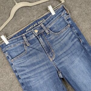 American Eagle Womens Jeans Size 6 Short High Waisted Blue Denim Stretch